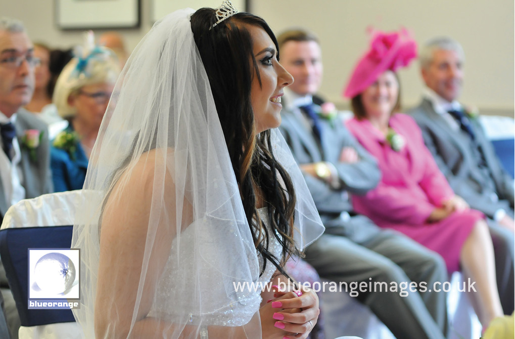 beautiful bride at her wedding ceremony