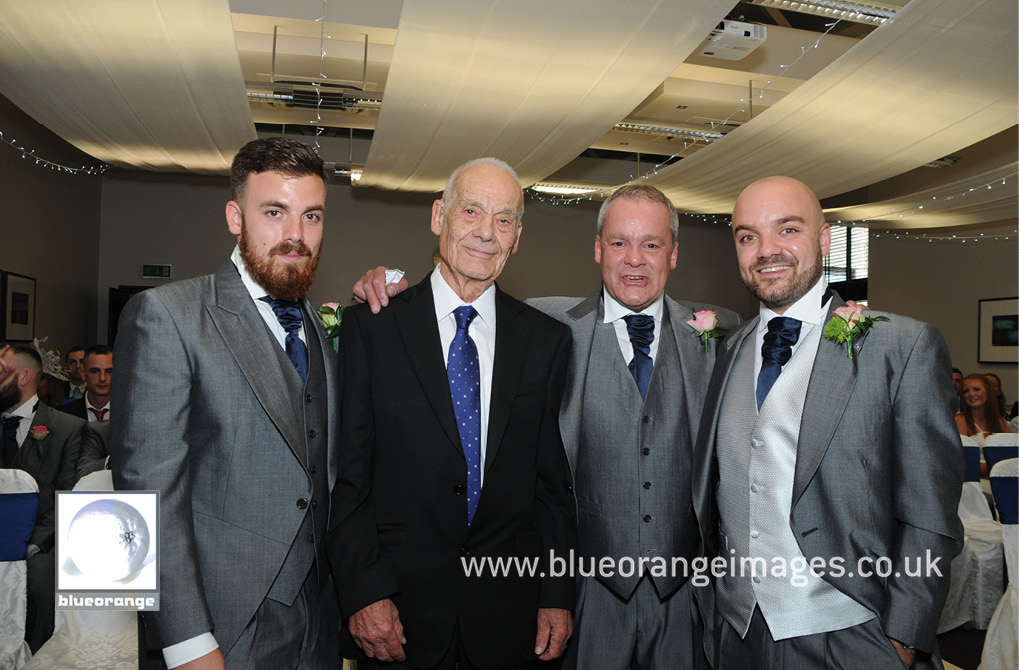 Groom, best man, father & grand father Denham Grove