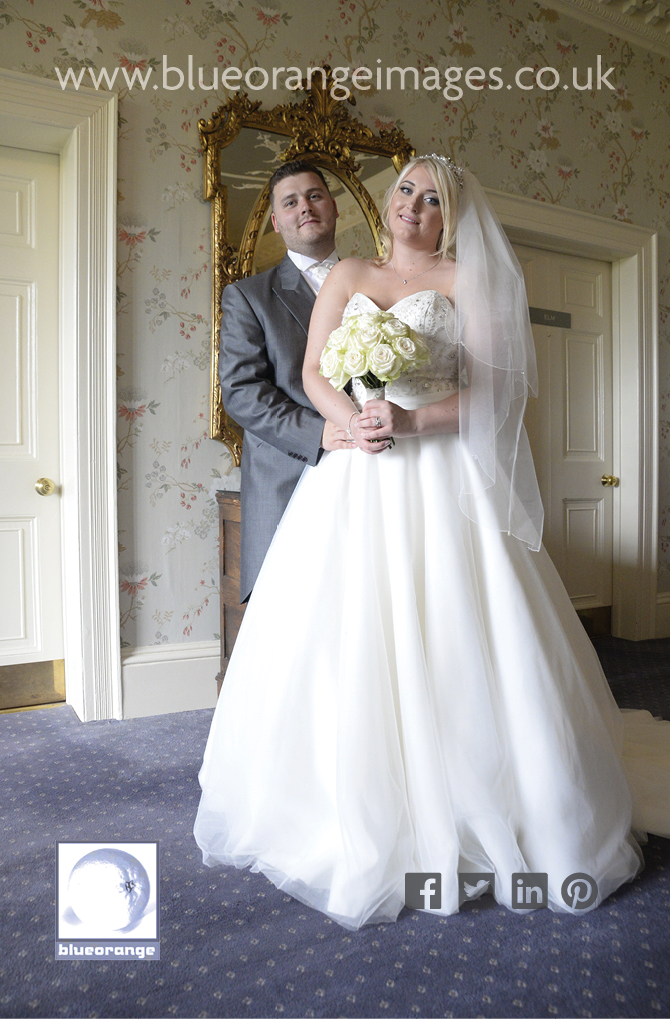 Bride & groom St Michael’s Manor Hotel, St Albans