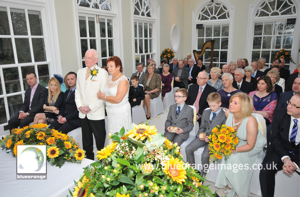 Hunton Park wedding ceremony in the Orangery