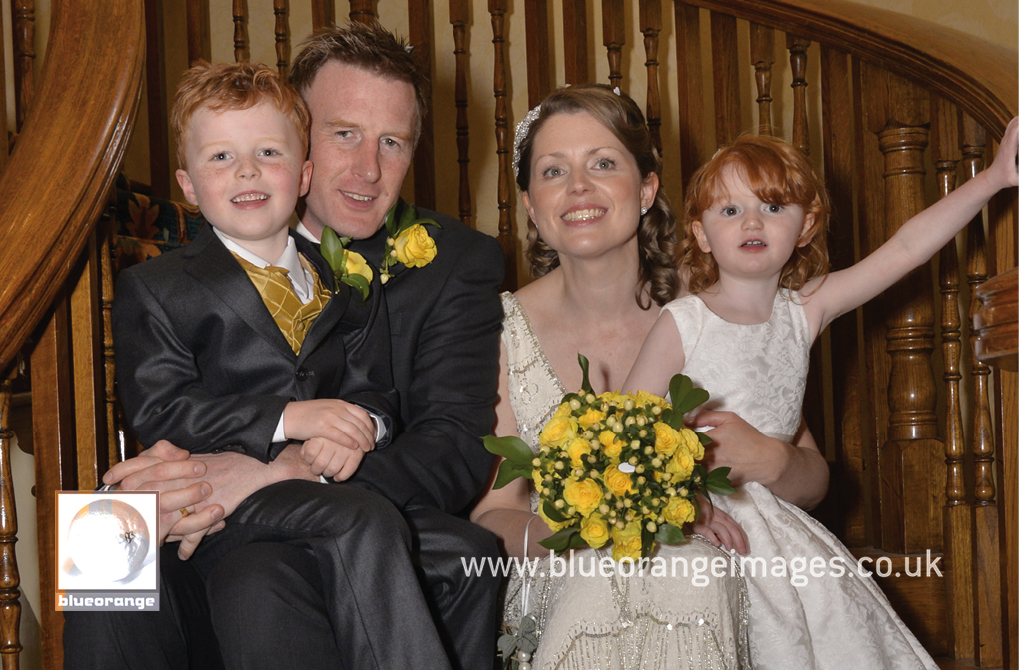 On the stairs to the balcony at Hanbury Manor Marriott Hotel, Ware