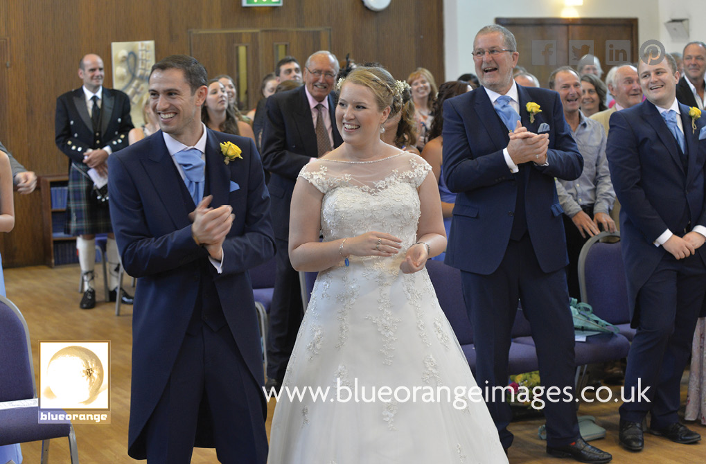 Katriona & Nick’s wedding ceremony in Trinity United Reformed Church, St Albans