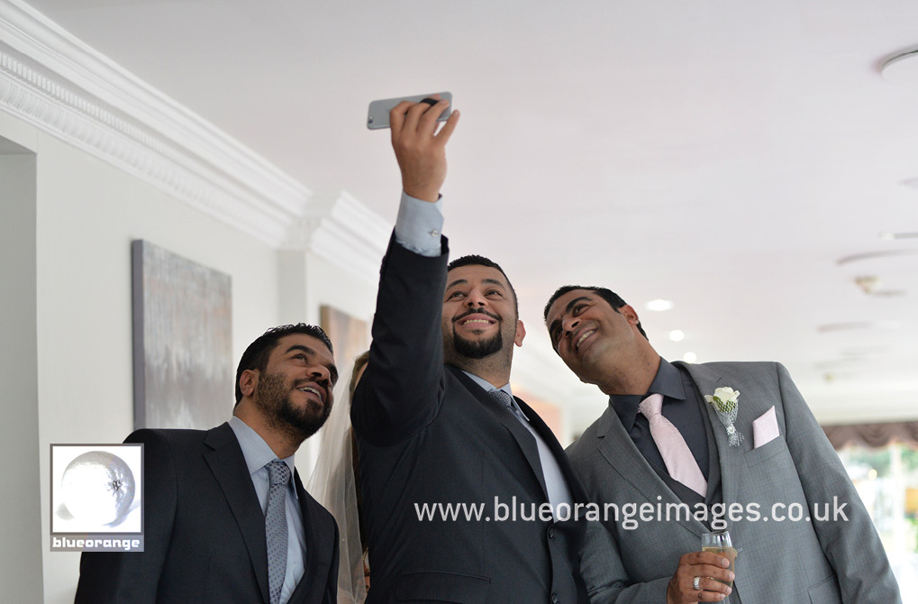 Best men and bridegroom selfie