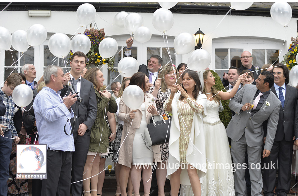 Balloon launch St Albans wedding