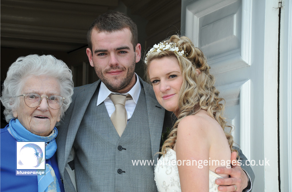 The bride, groom & granny – Watford Boys’ Grammar School