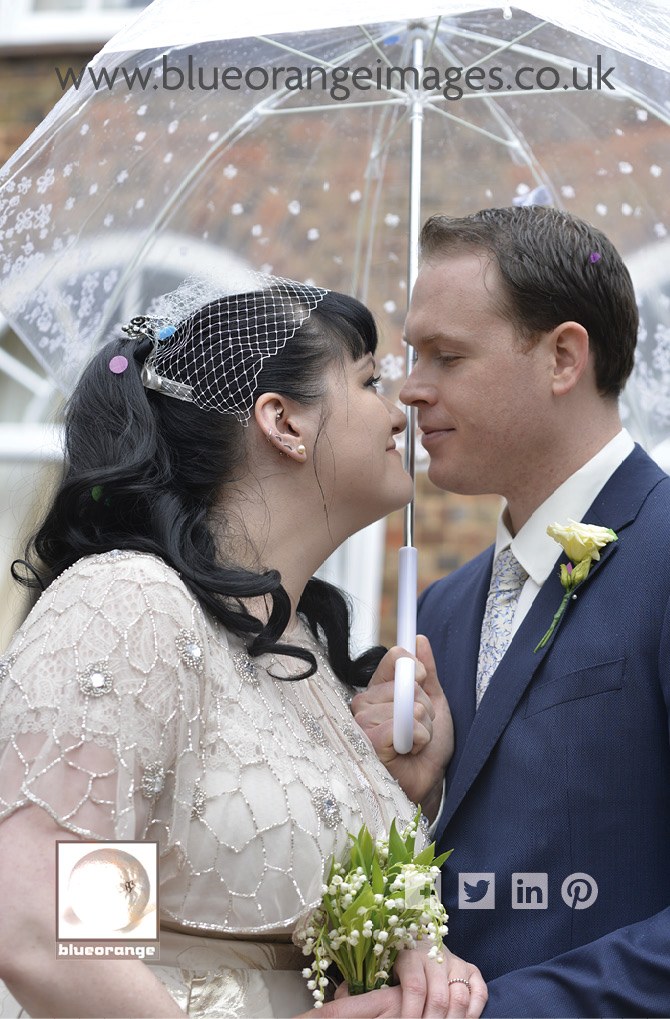 Carrie & Matt, a lovely wedding with umbrella accessories