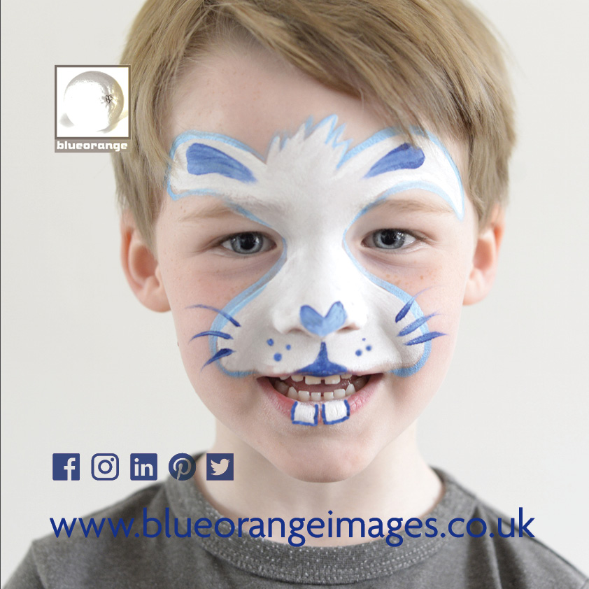 Face painting, Blue Orange Images, Abbots Langley, Herts
