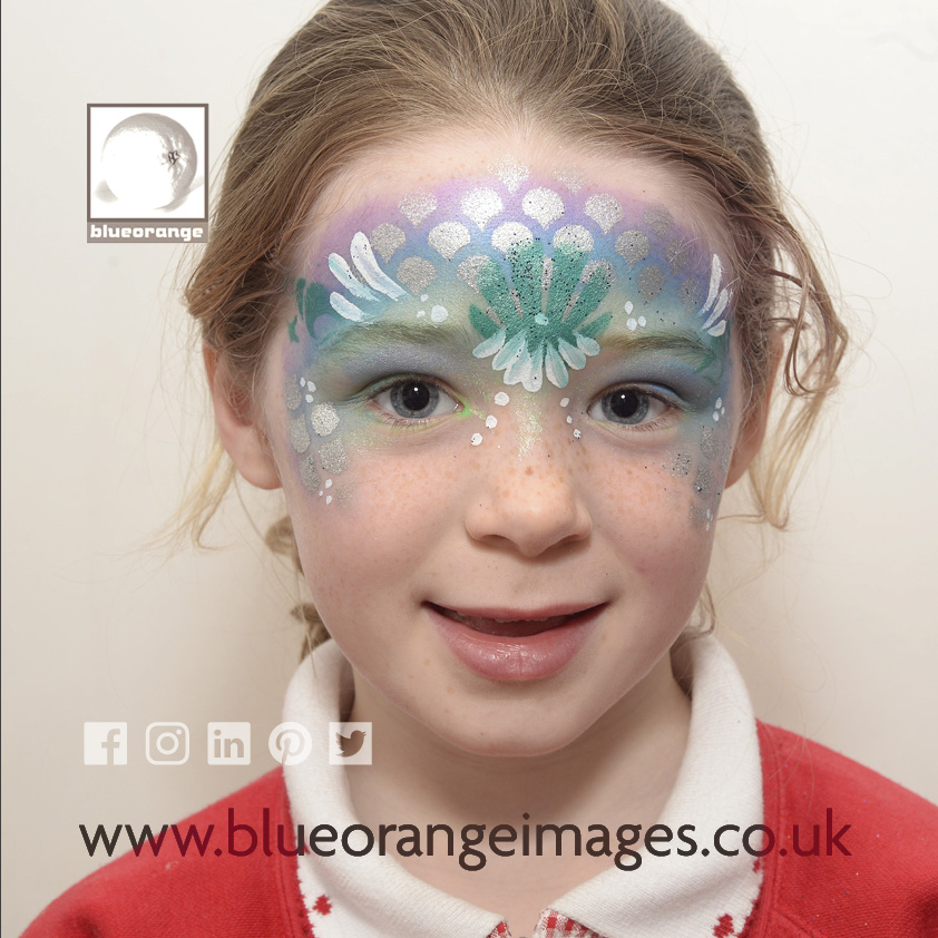 Face painting, Blue Orange Images, Abbots Langley, Herts